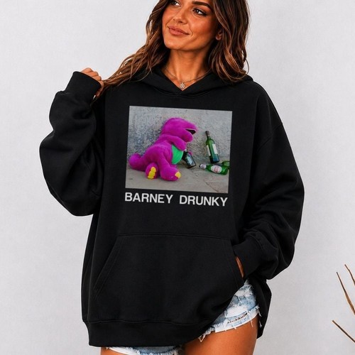 Barney drunky classic hoodie - drunky,