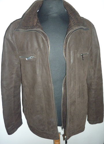 Barneys leather bomber jacket - leather,